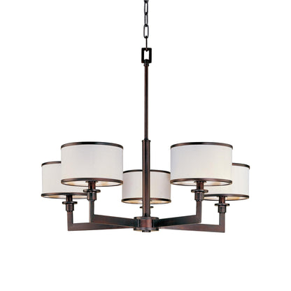 Nexus Chandelier in Oil Rubbed Bronze.