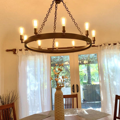 Noble Chandelier in dining room.