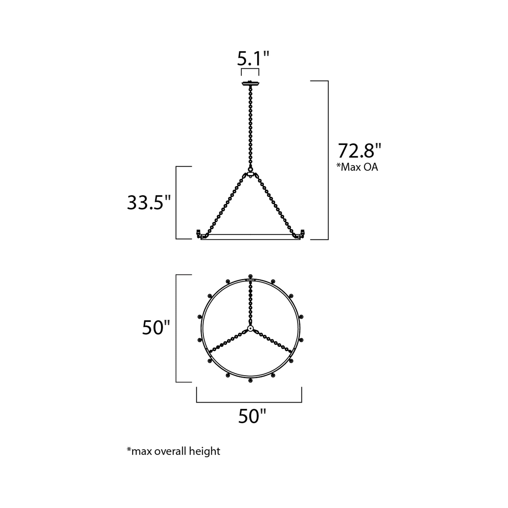 Noble Chandelier - line drawing.