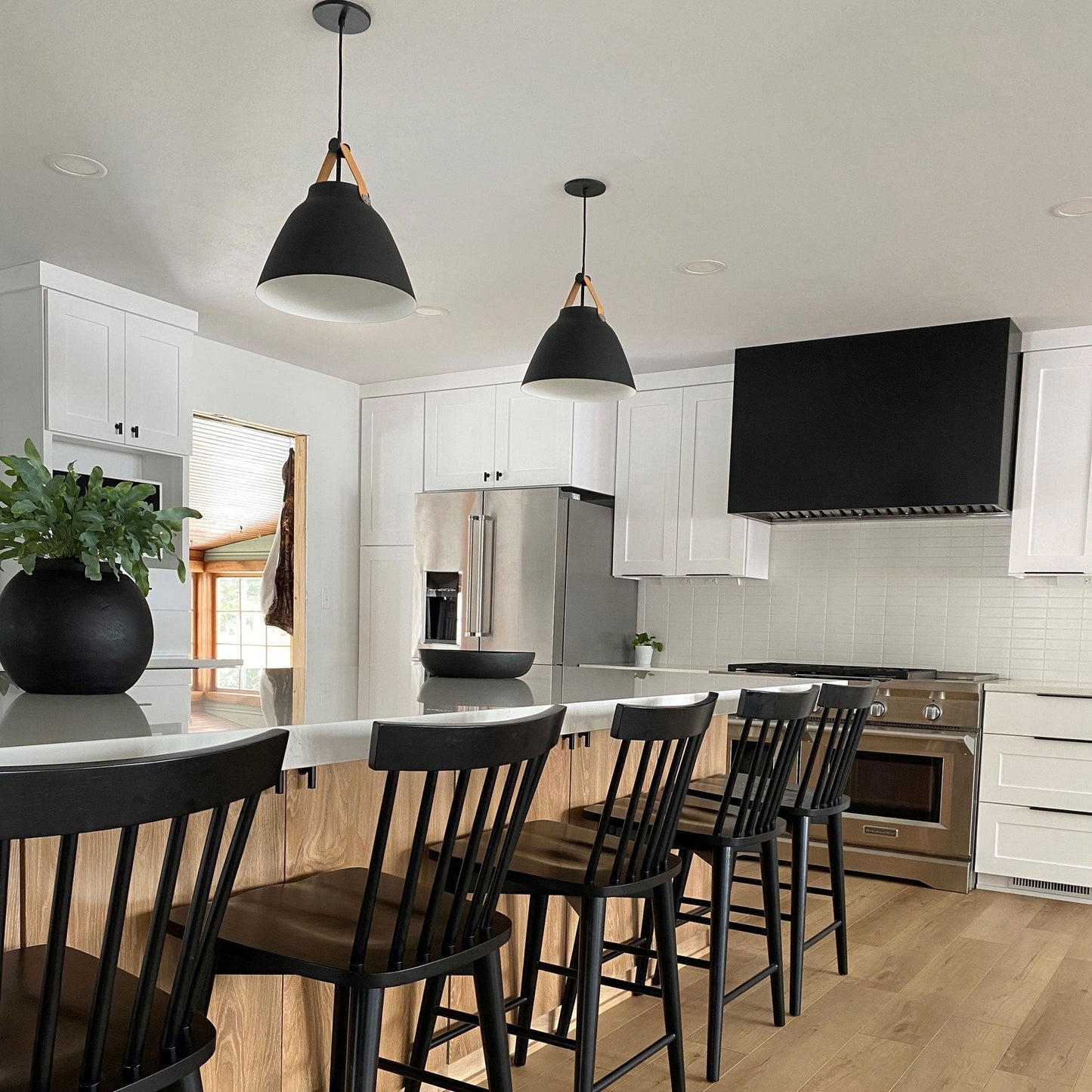 Nordic Dome Pendant Light in dining room.