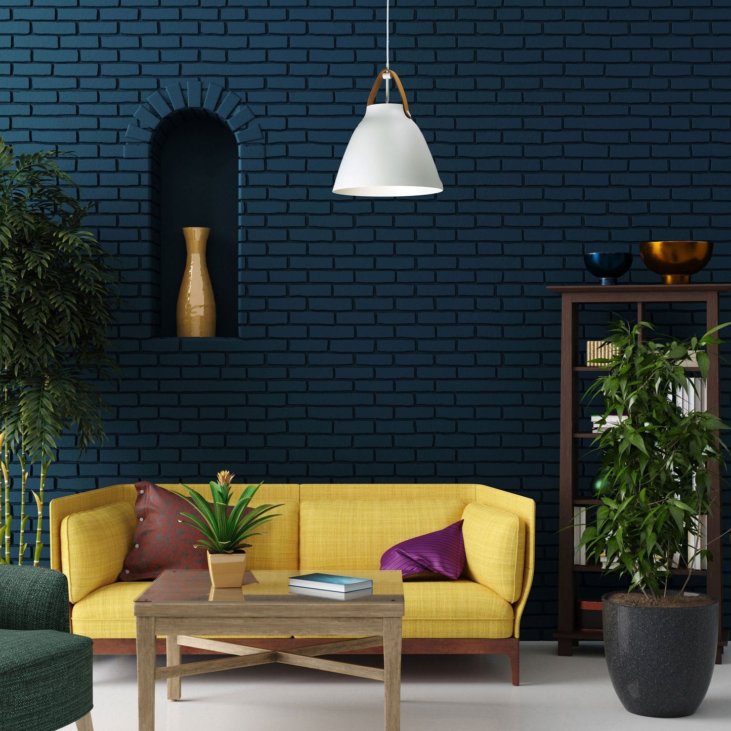 Nordic Dome Pendant Light in living room.