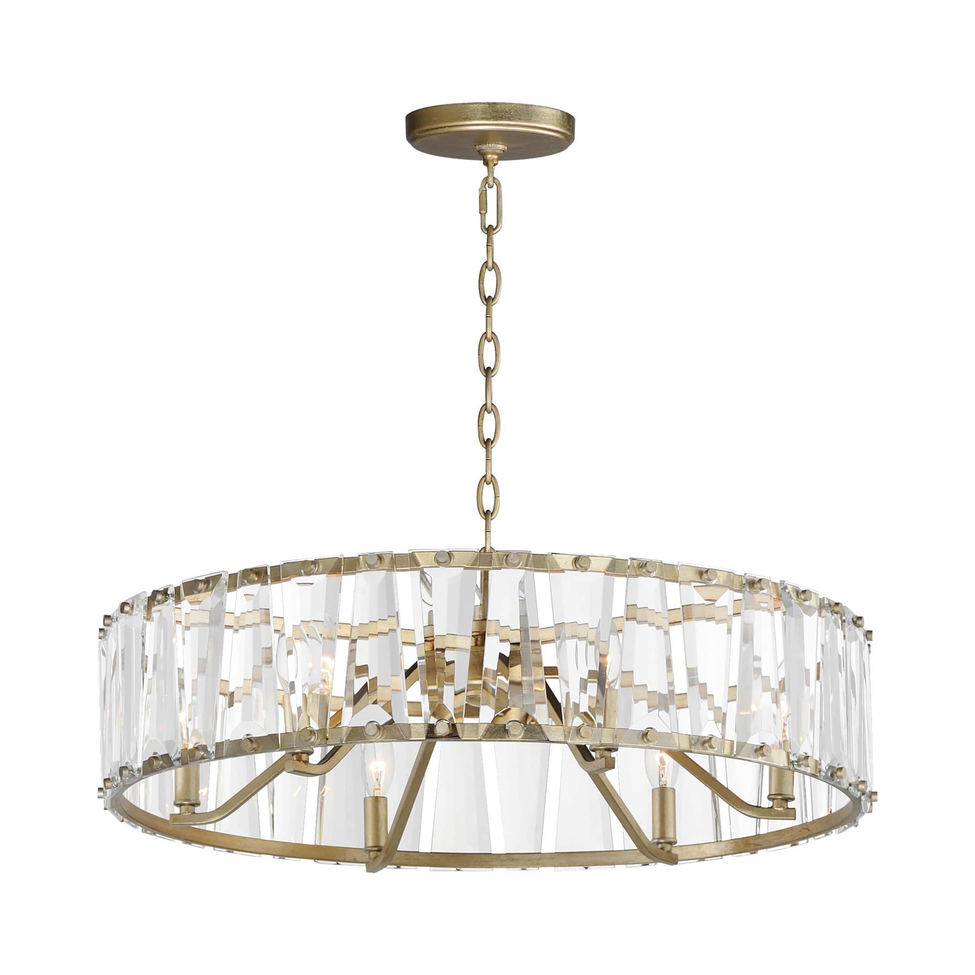 Odeon Chandelier in Golden Silver (6-Light).
