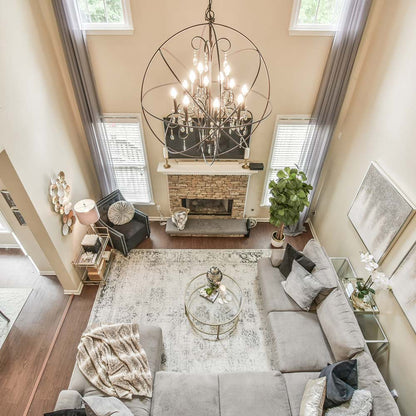 Orbit Pendant Light in living room.