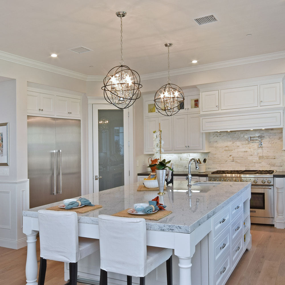 Orbit Pendant Light in kitchen.