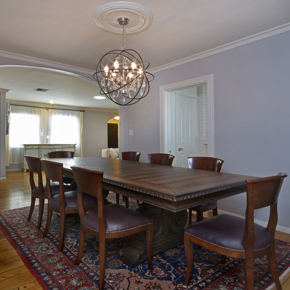 Orbit Pendant Light in dining room.