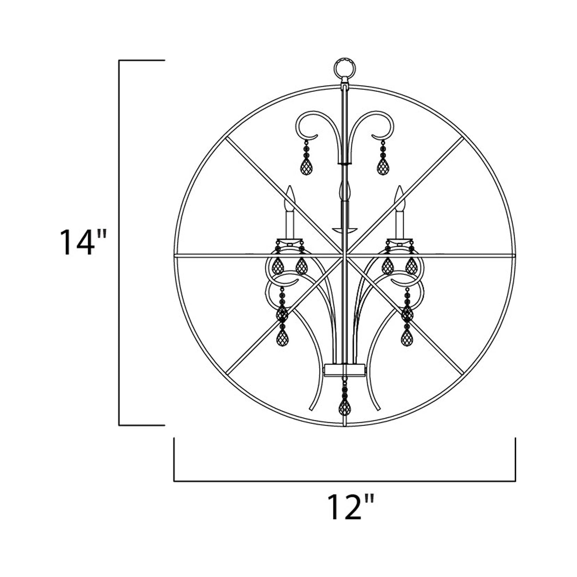 Orbit Pendant Light - line drawing.