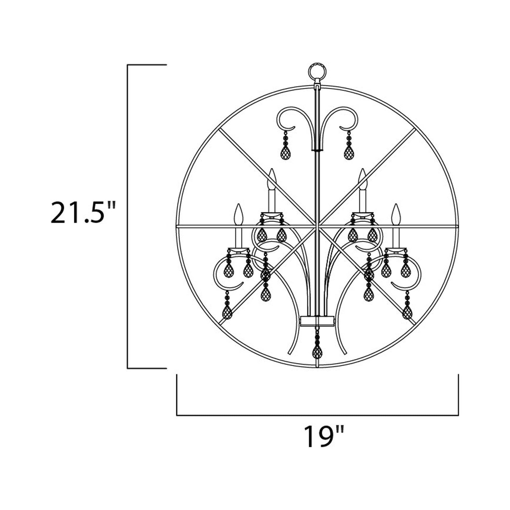 Orbit Pendant Light - line drawing.