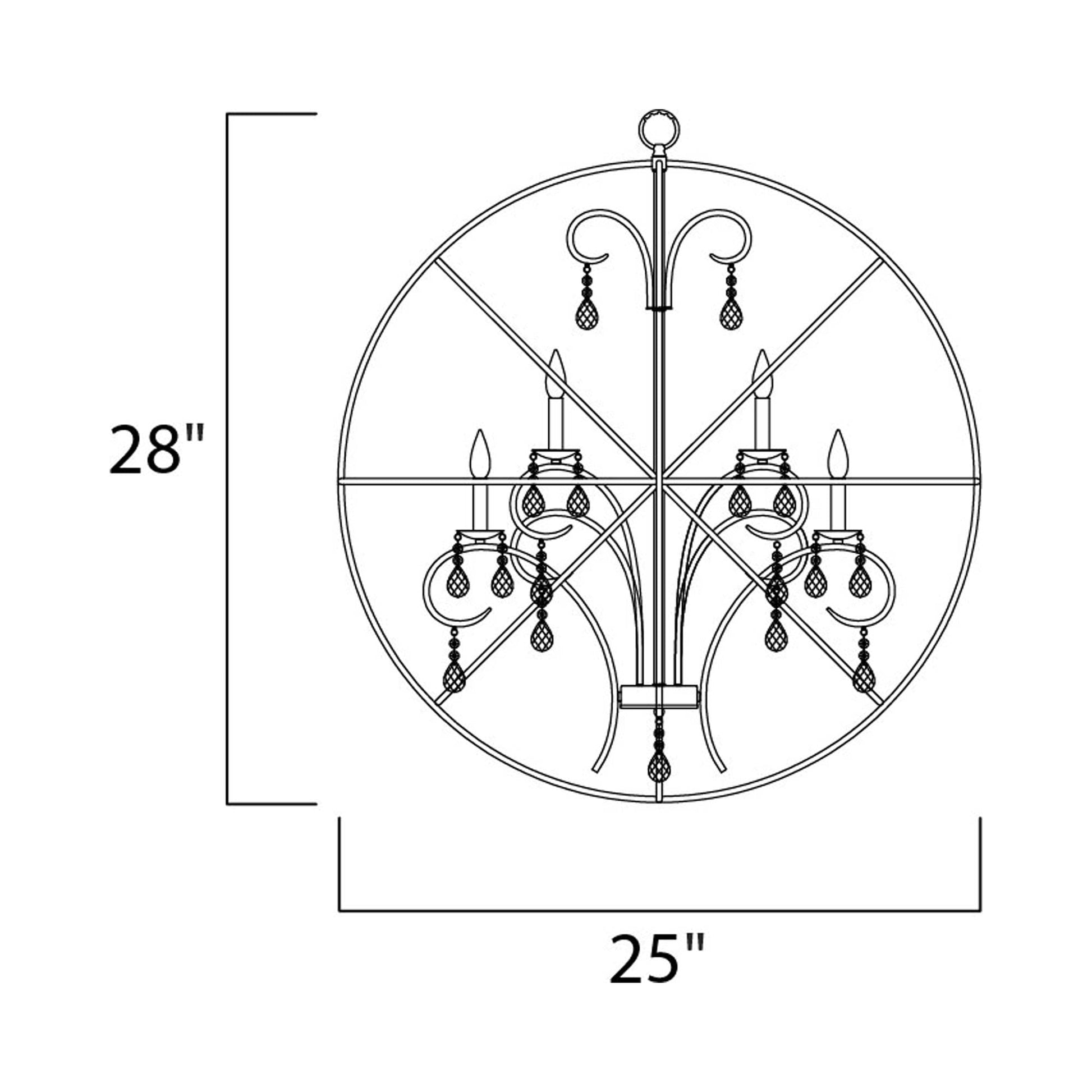 Orbit Pendant Light - line drawing.
