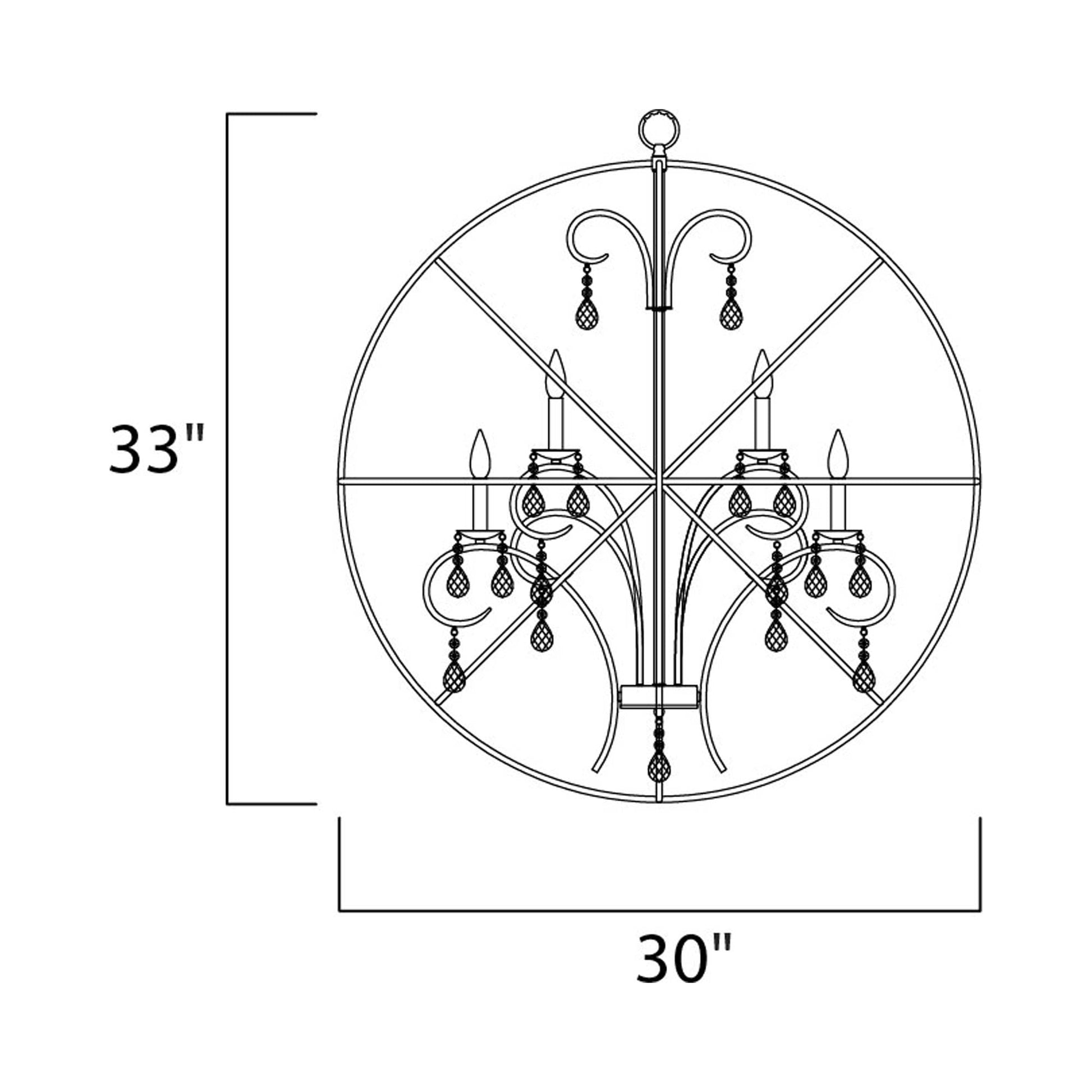 Orbit Pendant Light - line drawing.