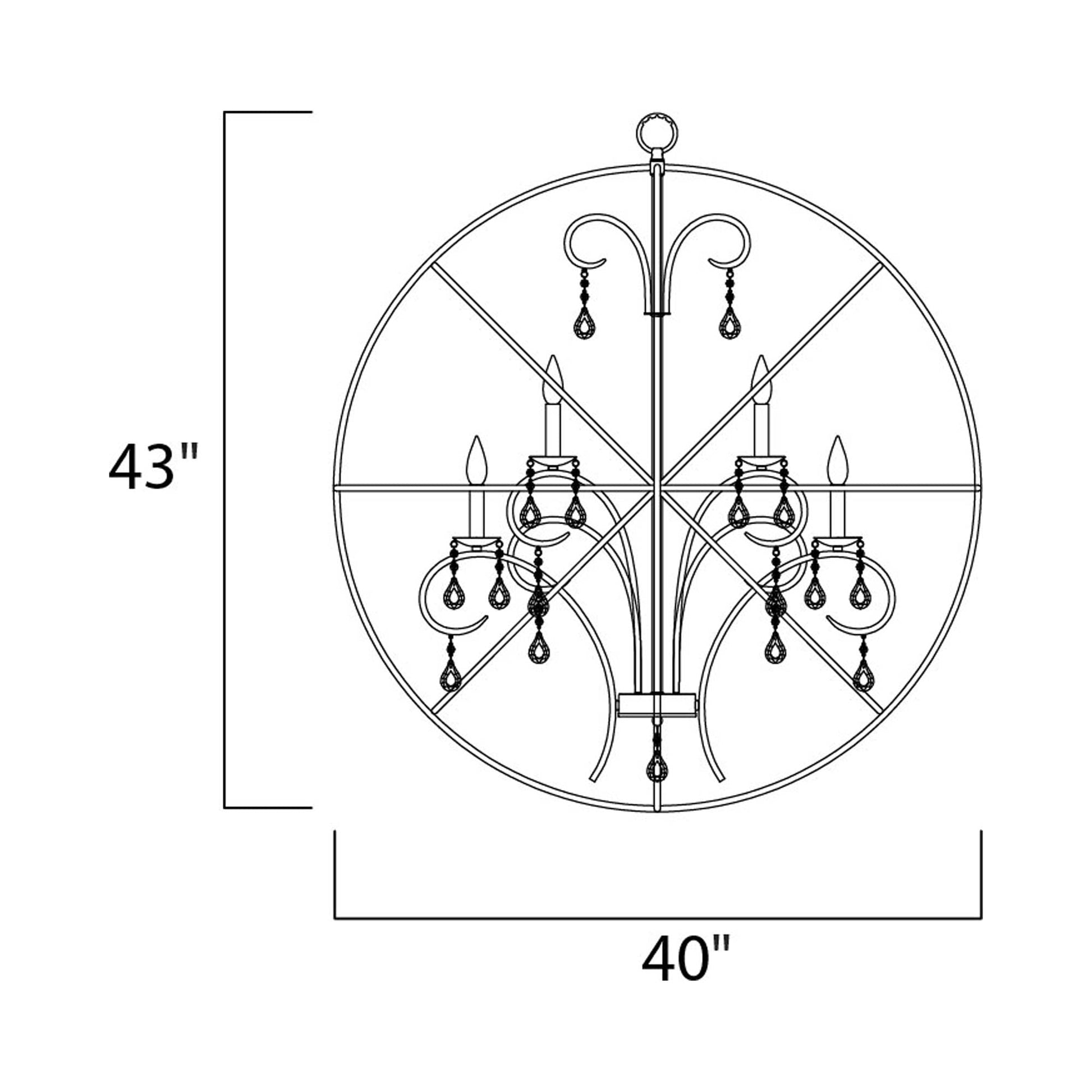 Orbit Pendant Light - line drawing.