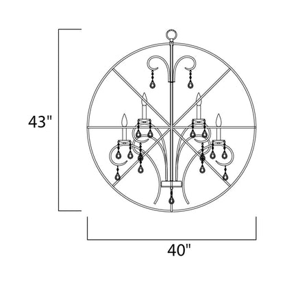 Orbit Pendant Light - line drawing.