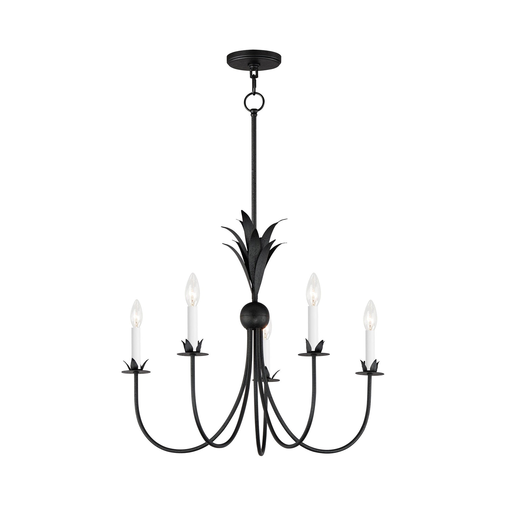 Paloma Chandelier Light in Anthracite (5-Light).