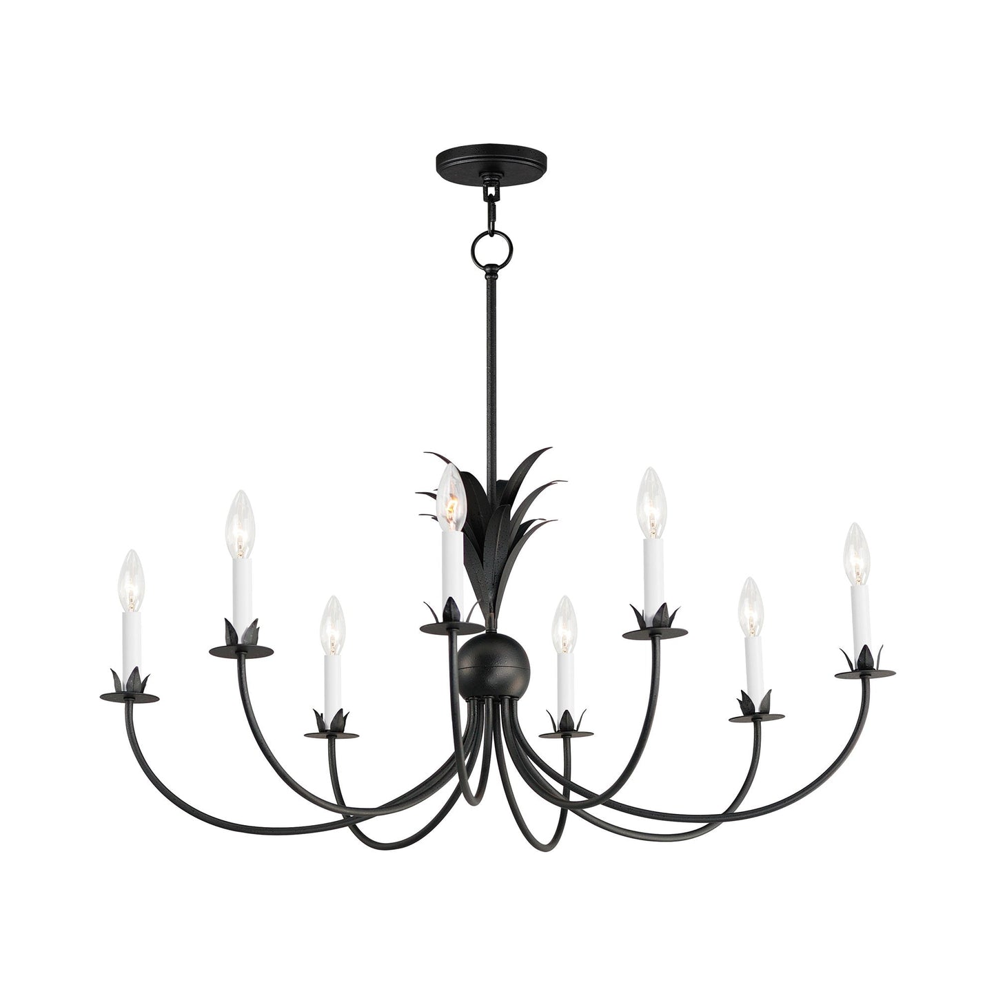 Paloma Chandelier Light in Anthracite (8-Light).