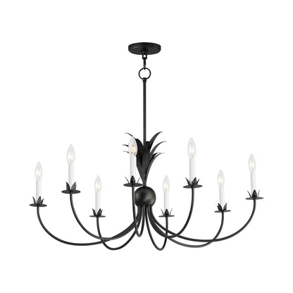 Paloma Chandelier Light in Anthracite (8-Light).