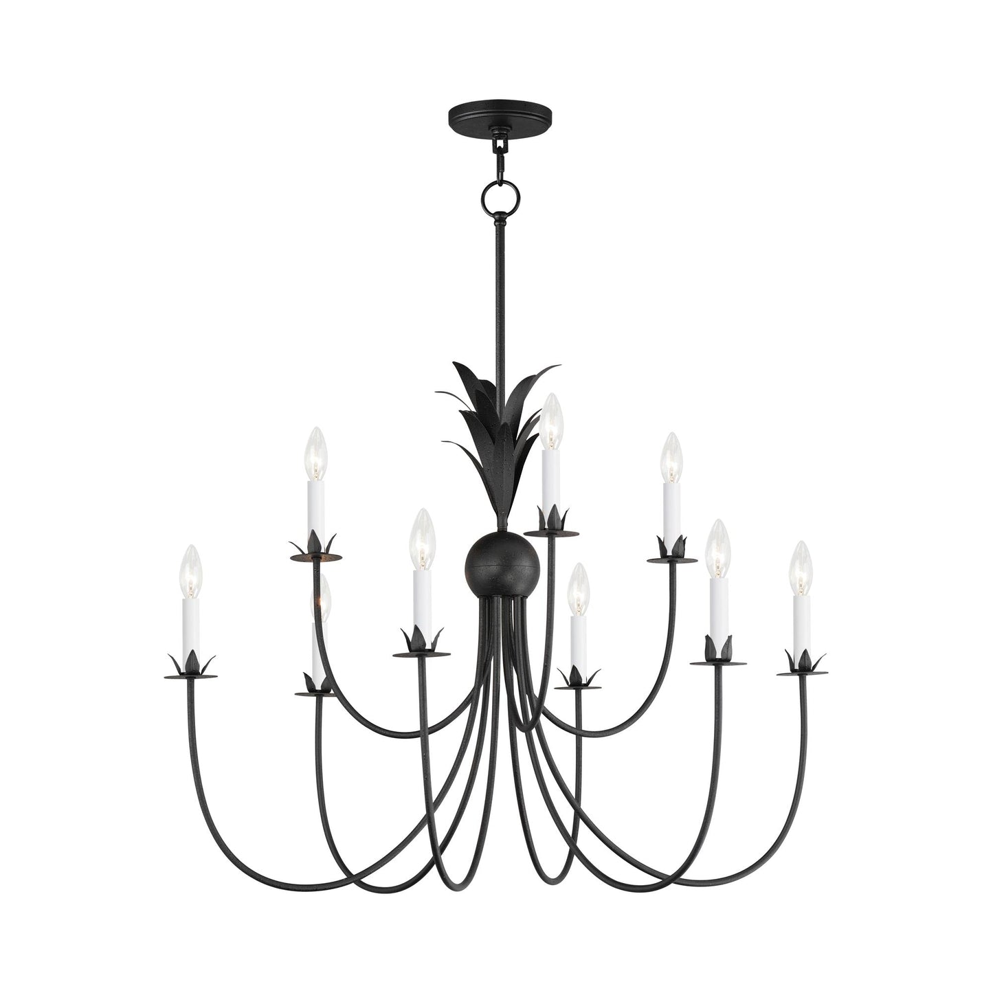 Paloma Chandelier Light in Anthracite (9-Light).
