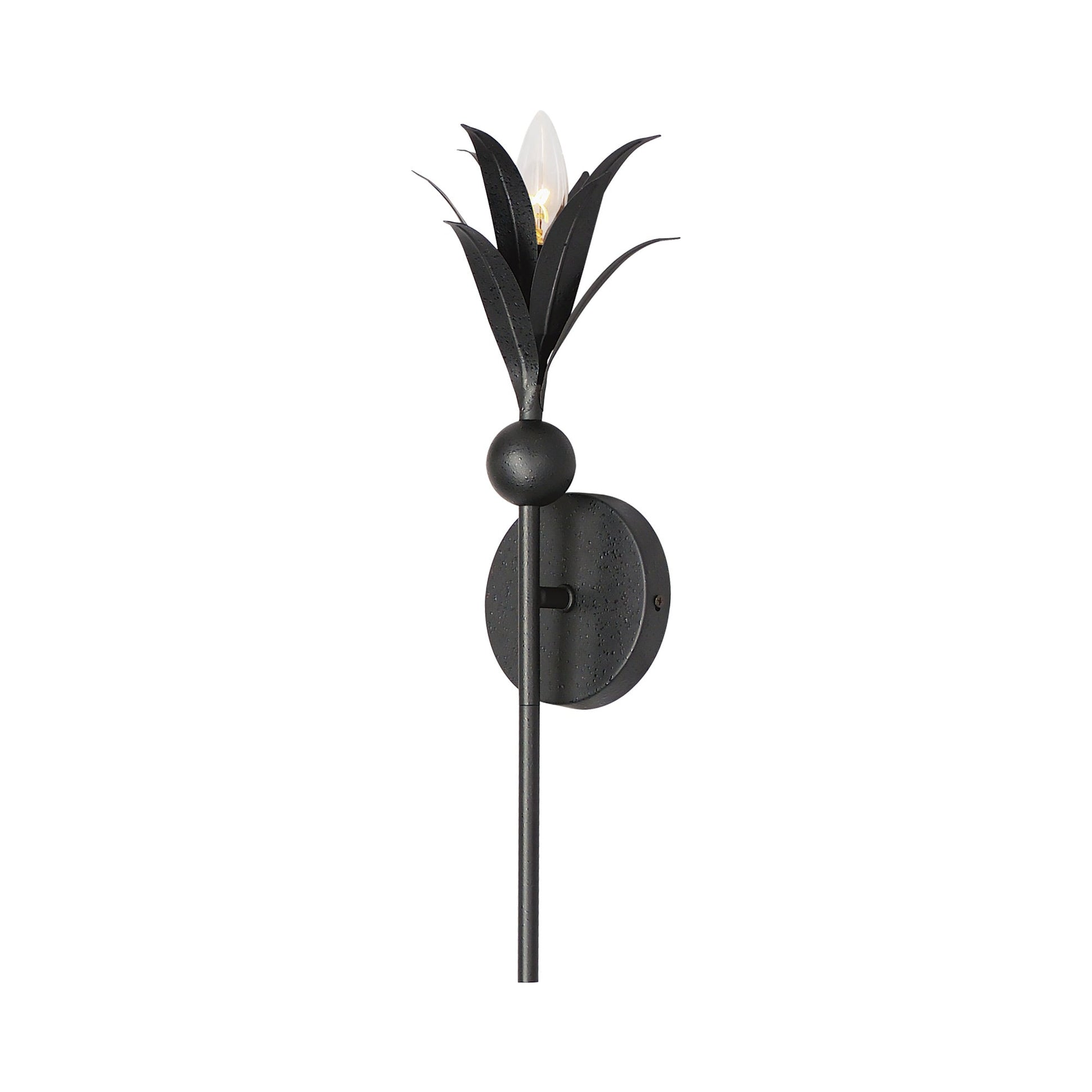 Paloma Leaf Wall Light in Anthracite.