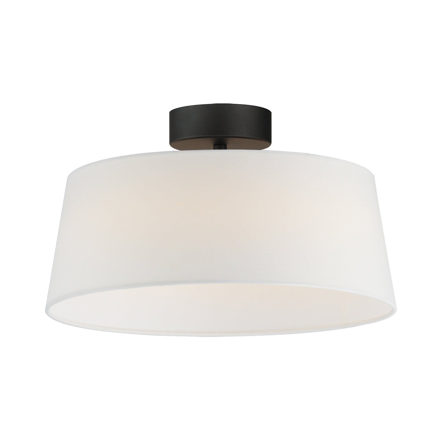 Paramount LED Flush Mount Ceiling Light in Black (16-Inch).