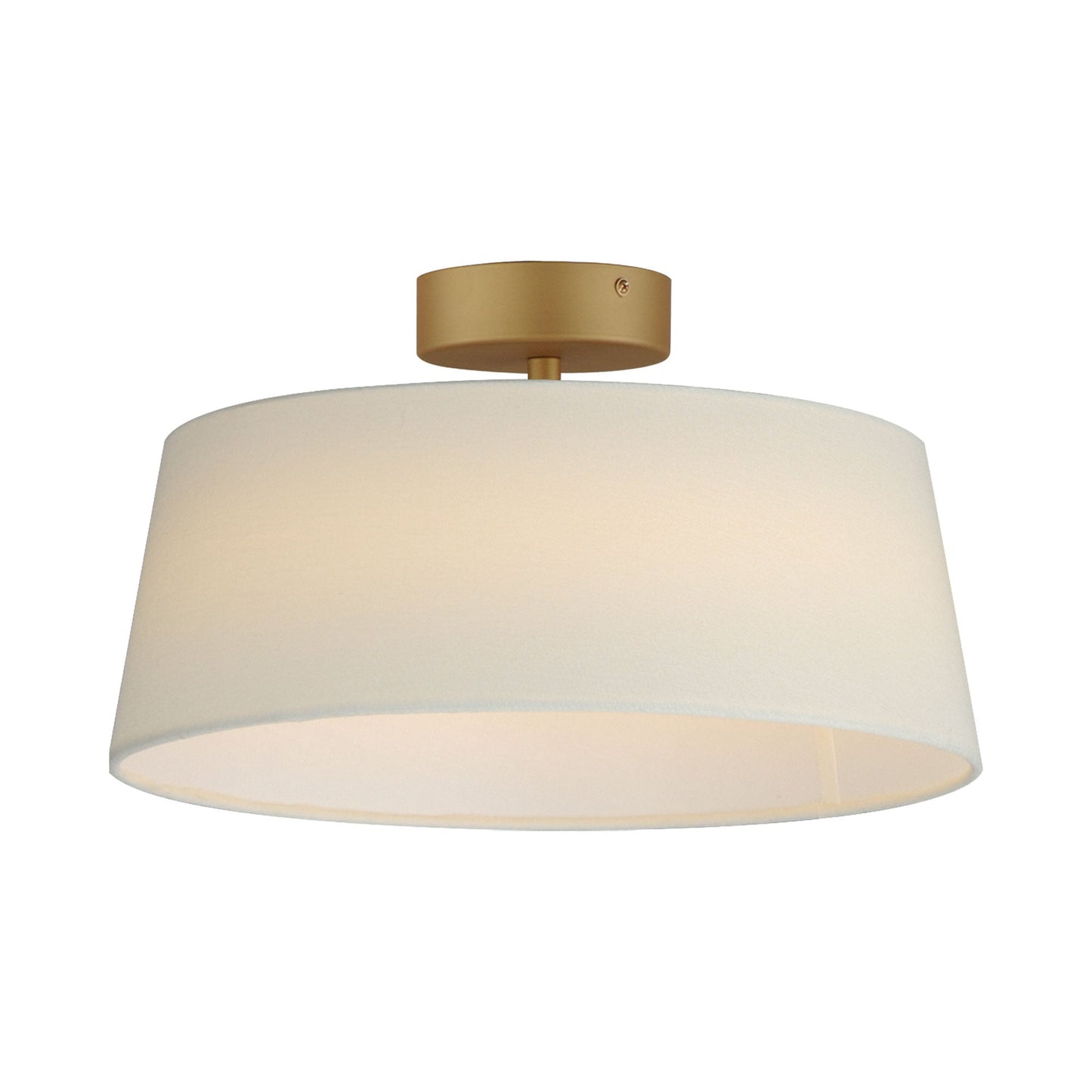 Paramount LED Flush Mount Ceiling Light in Natural Aged Brass (16-Inch).