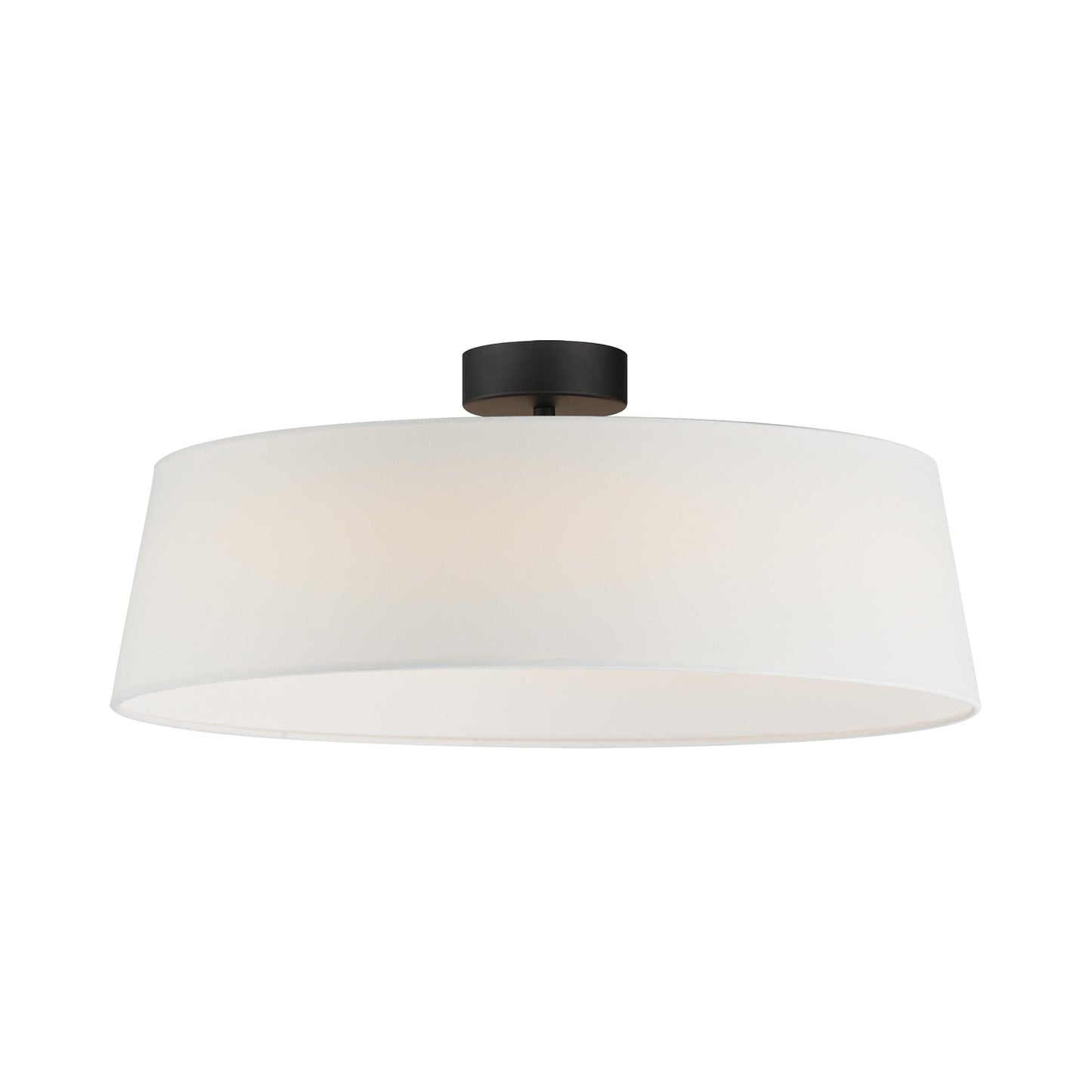 Paramount LED Flush Mount Ceiling Light in Black (21.25-Inch).