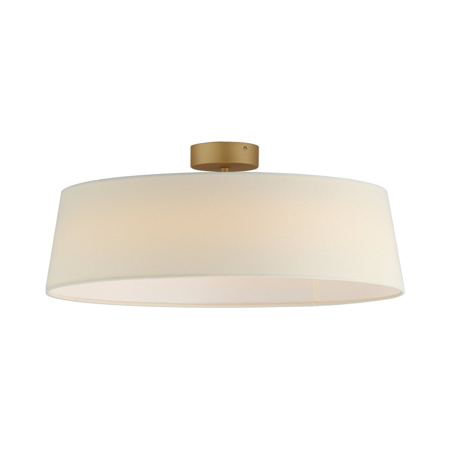 Paramount LED Flush Mount Ceiling Light in Natural Aged Brass (21.25-Inch).