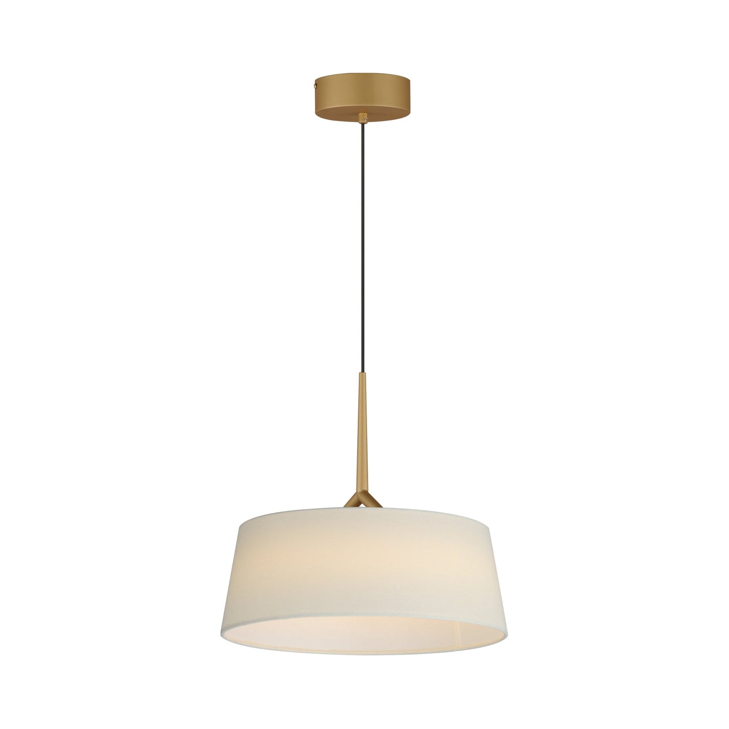 Paramount LED Pendant Light in Natural Aged Brass (16-Inch).