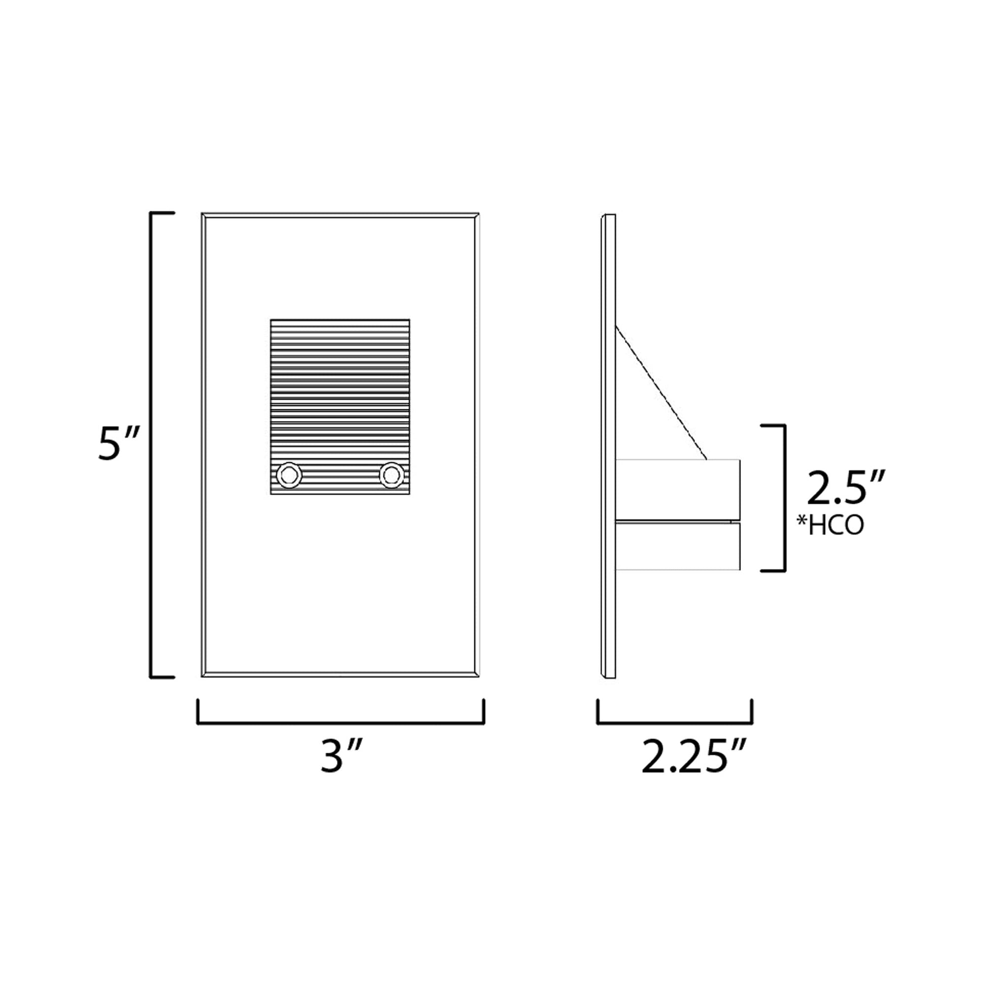 Path LED Vertical Step Light - line drawing.