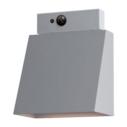 Pathfinder Outdoor LED Wall Light in Silver (Small/Motion Sensor).