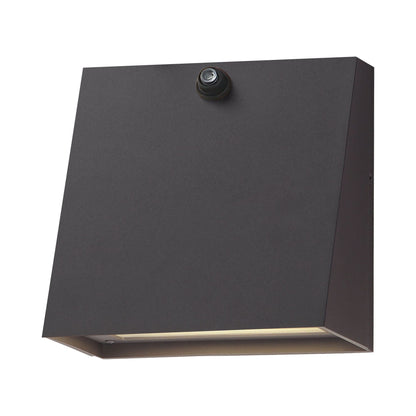Pathfinder Outdoor LED Wall Light in Architectural Bronze (Small/Photocell & Selected CCT).