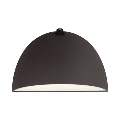 Pathfinder Outdoor LED Spherical Wall Light in Architectural Bronze (Photocell).