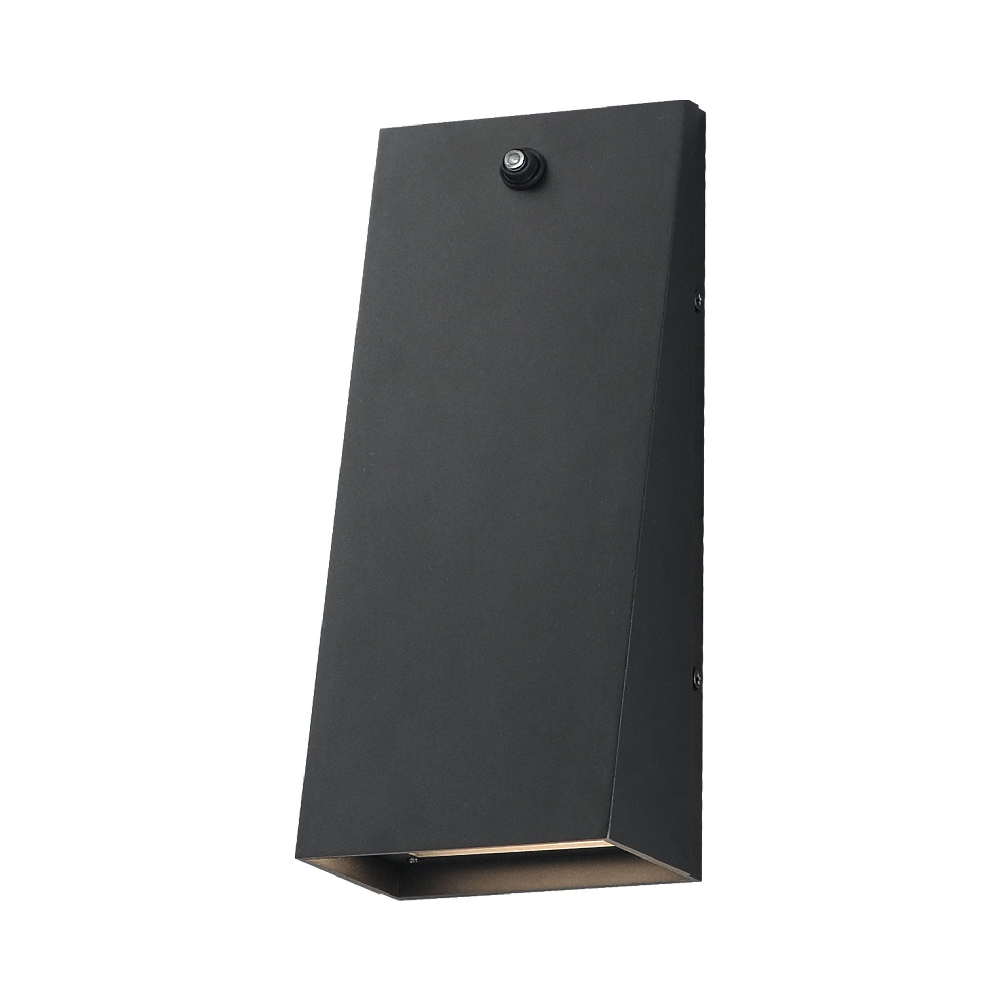 Pathfinder Tall Outdoor LED Wall Light in Black (With Photocell).