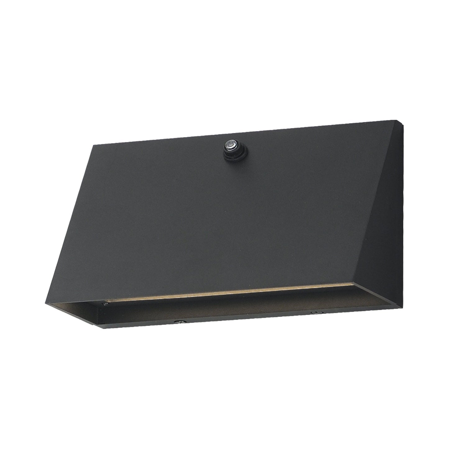 Pathfinder Wide Outdoor LED Wall Light in Black (With Photocell).