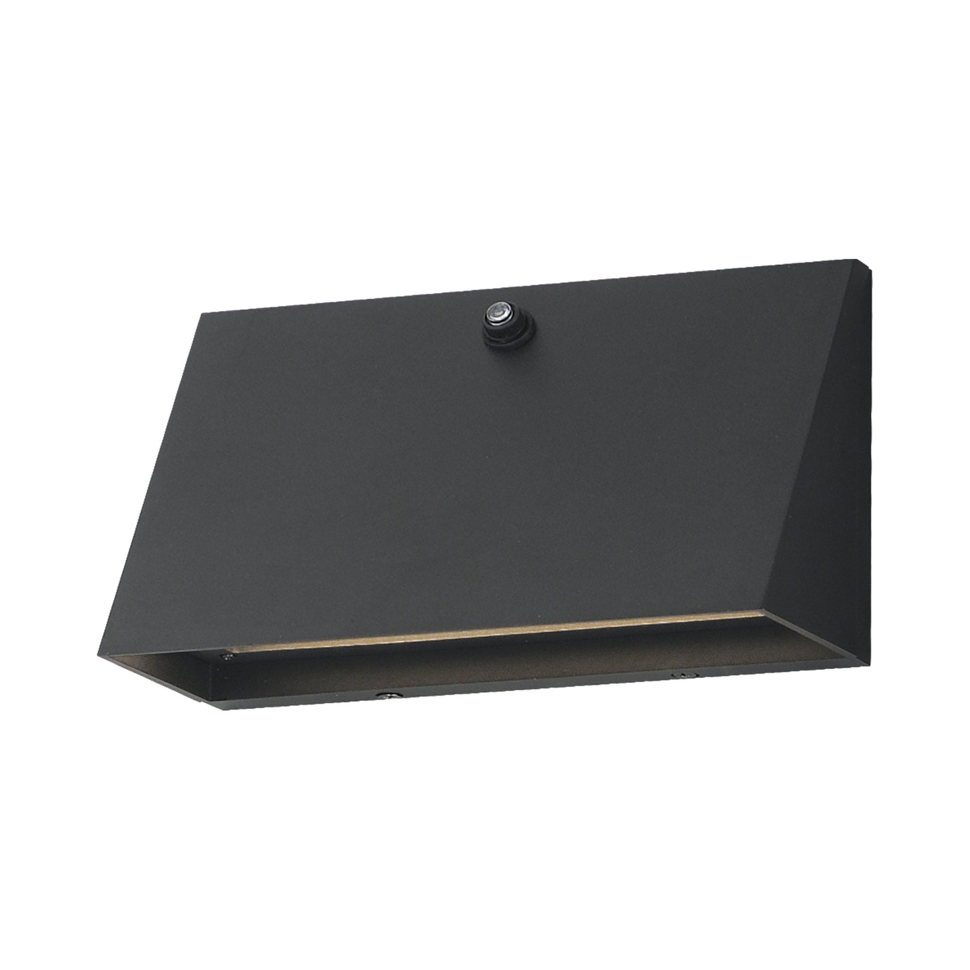 Pathfinder Wide Outdoor LED Wall Light in Black (With Photocell).
