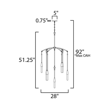 Pioneer Chandelier - line drawing.