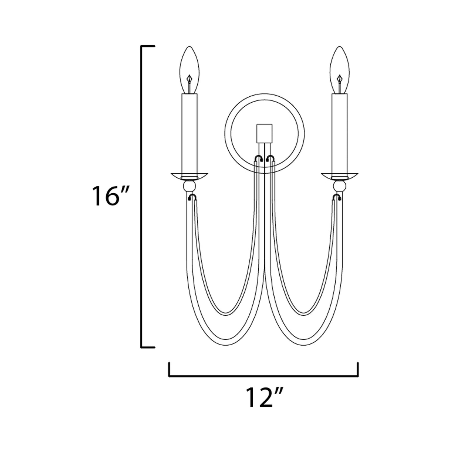 Plumette Wall Light - line drawing