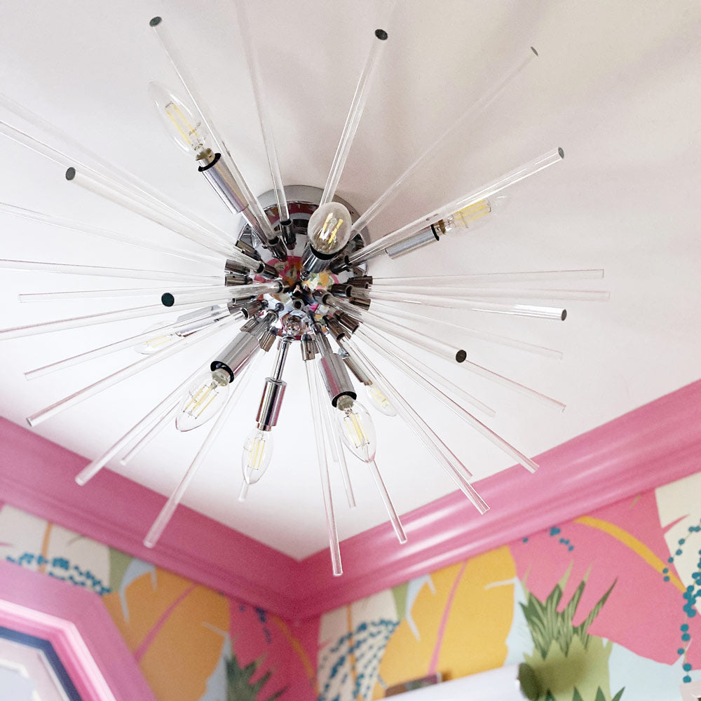 Polaris Flush Mount Ceiling Light in Detail.