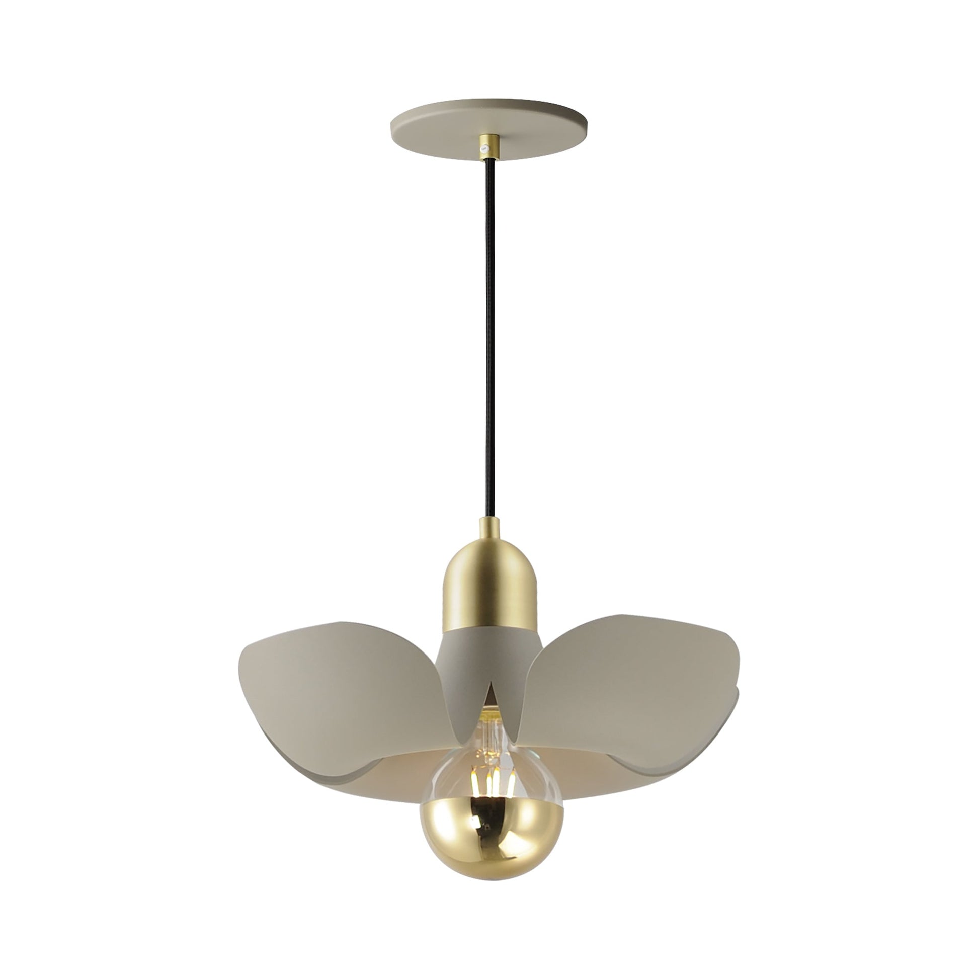 Poppy Pendant Light in Silver Gold/Satin Brass (11.75-Inch/Rated Life).