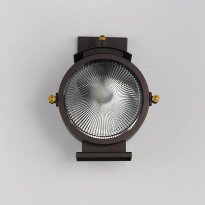 Portside Round Outdoor Wall Light in Detail.