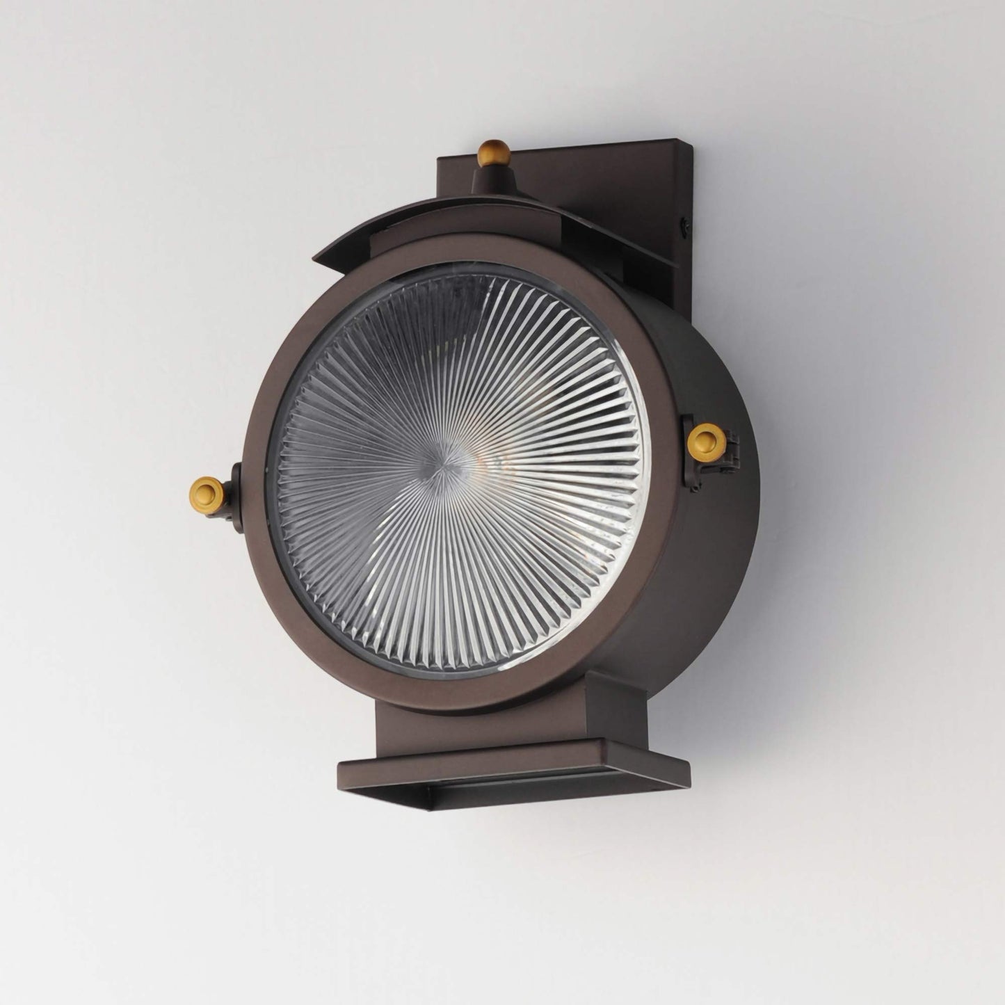 Portside Round Outdoor Wall Light in Detail.