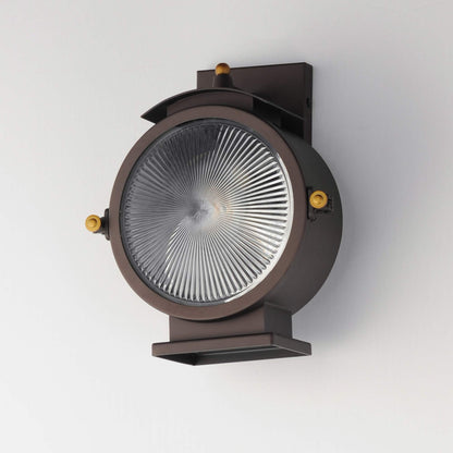 Portside Round Outdoor Wall Light in Detail.