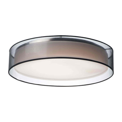 Prime LED Flush Mount Ceiling Light in Black Oganza (Large).