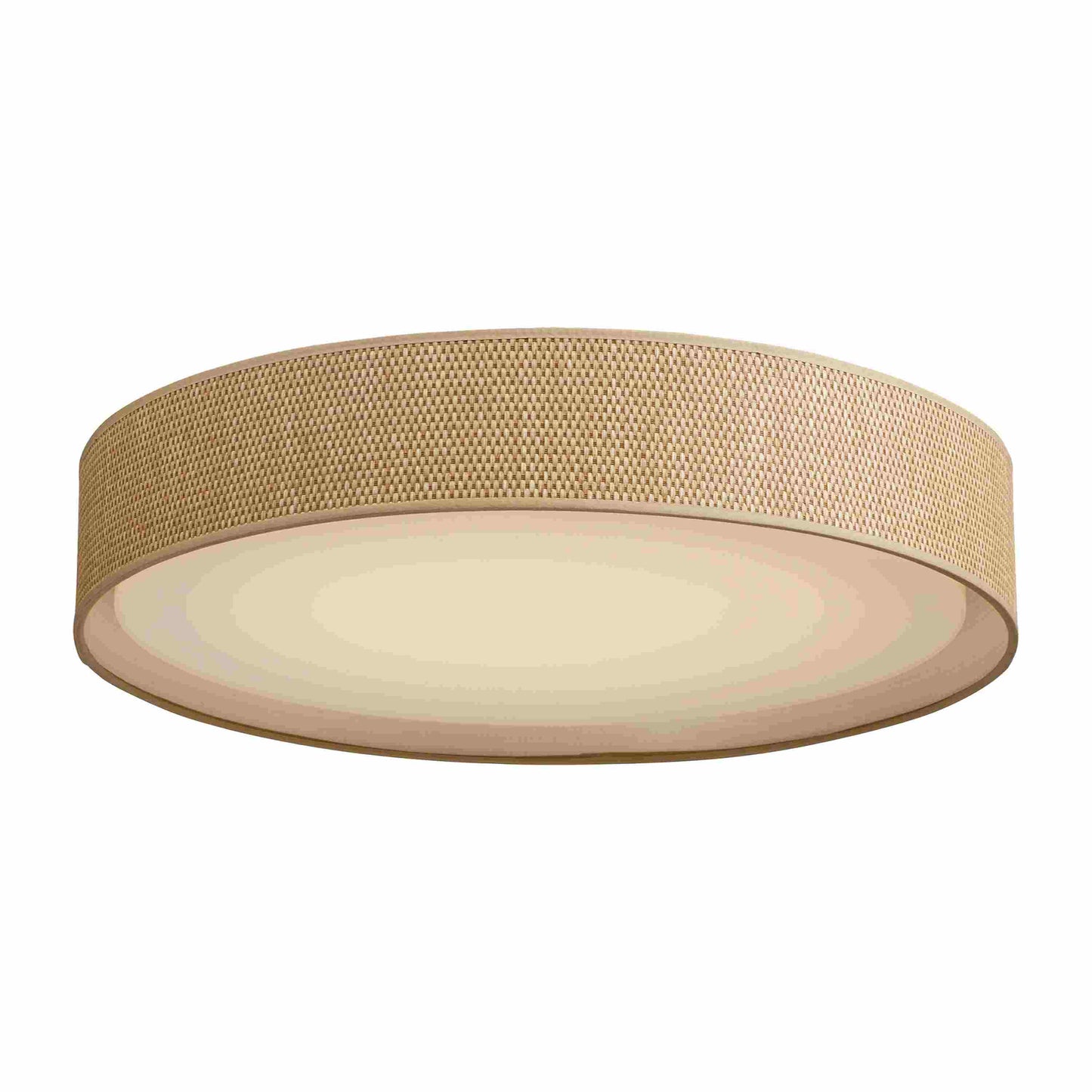Prime LED Flush Mount Ceiling Light in Grass Cloth (Large).