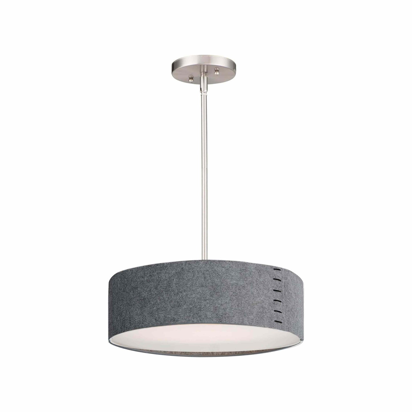 Prime LED Pendant Light in Satin Nickel/Grey (Small).