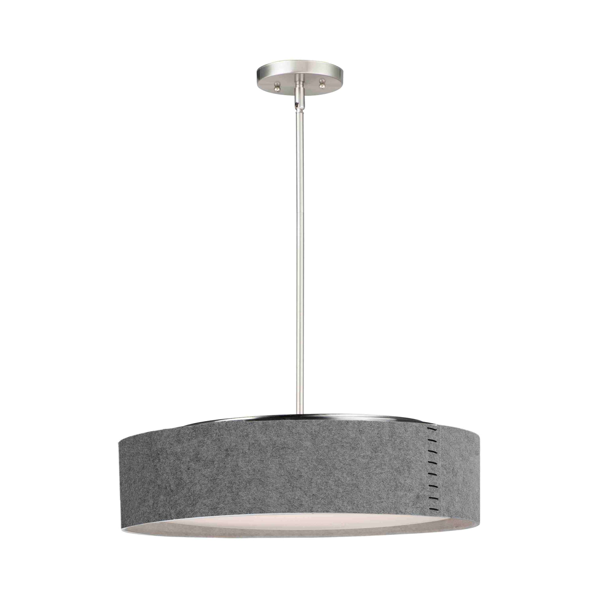 Prime LED Pendant Light in Satin Nickel/Grey (Large).
