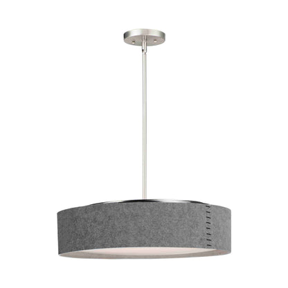 Prime LED Pendant Light in Satin Nickel/Grey (Large).