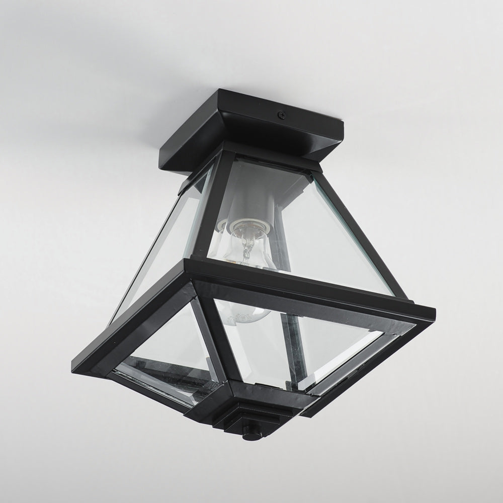 Prism Outdoor Flush Mount Ceiling Light in Detail.