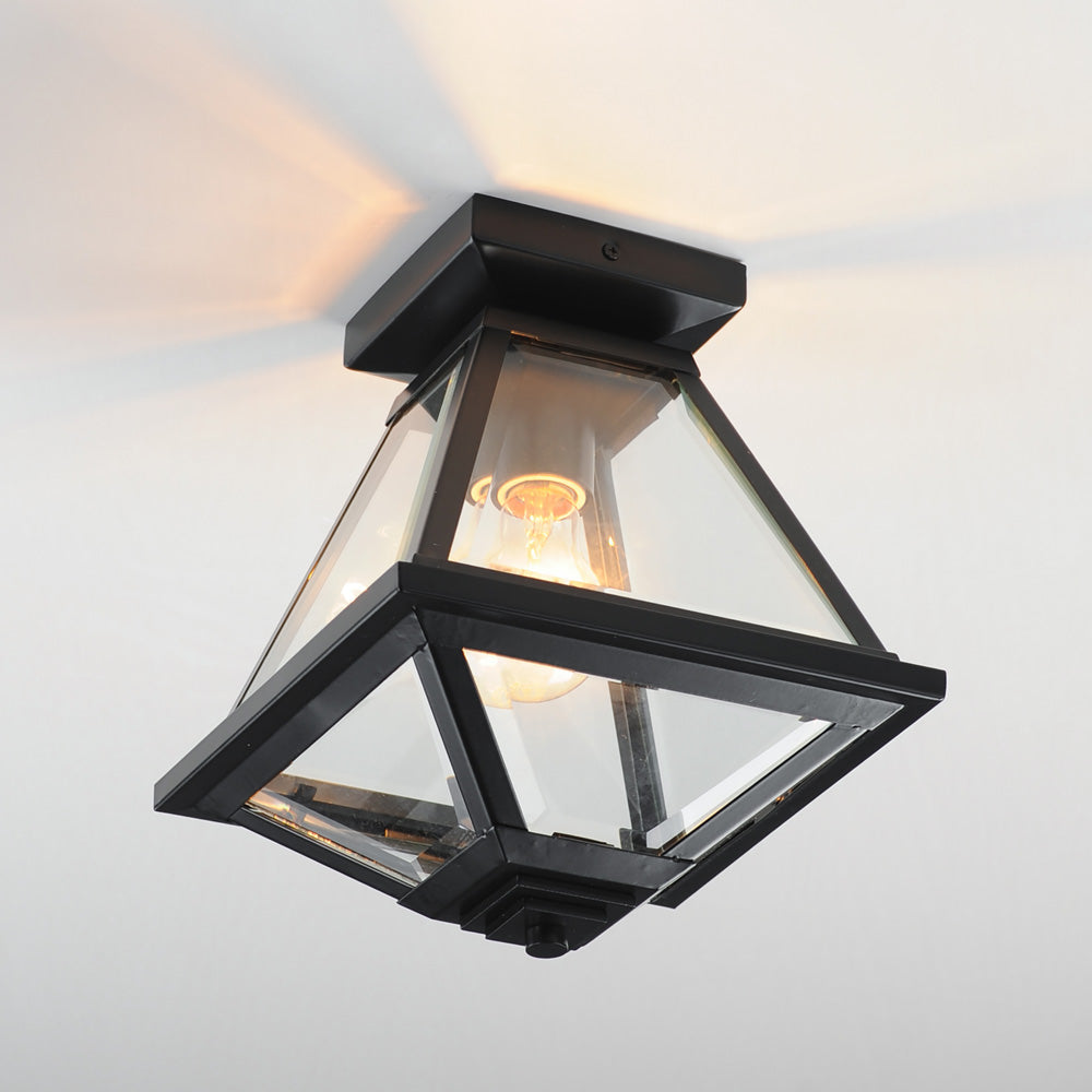 Prism Outdoor Flush Mount Ceiling Light in Detail.