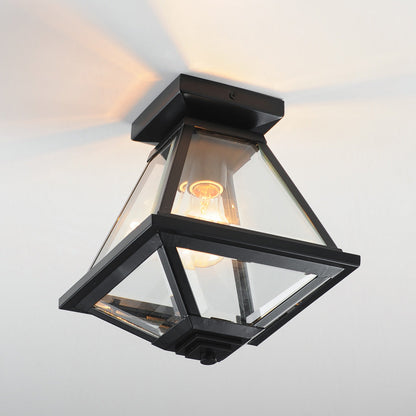 Prism Outdoor Flush Mount Ceiling Light in Detail.