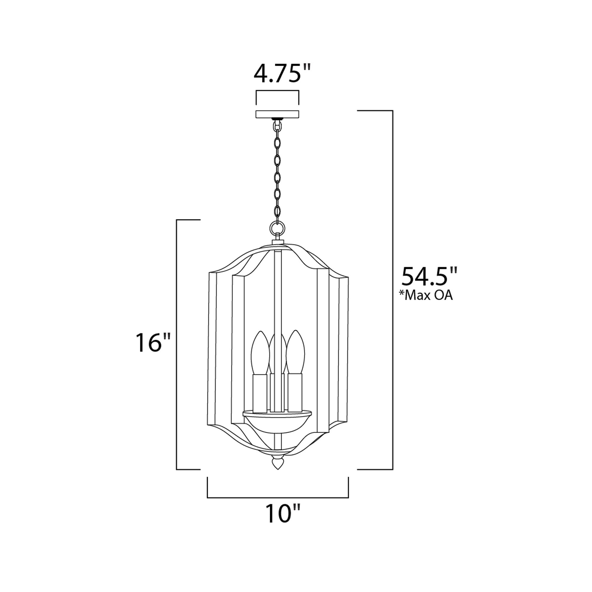 Provident Chandelier - line drawing.