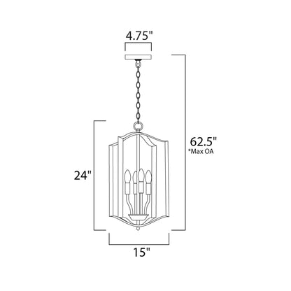 Provident Chandelier - line drawing.