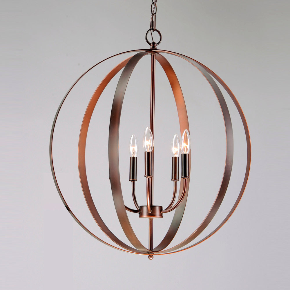 Provident Globe Chandelier in Detail.